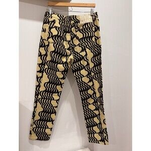 Mandinga Urban Outfitters Womens XL Wave Print Jeans Leopard Art to wear Boho